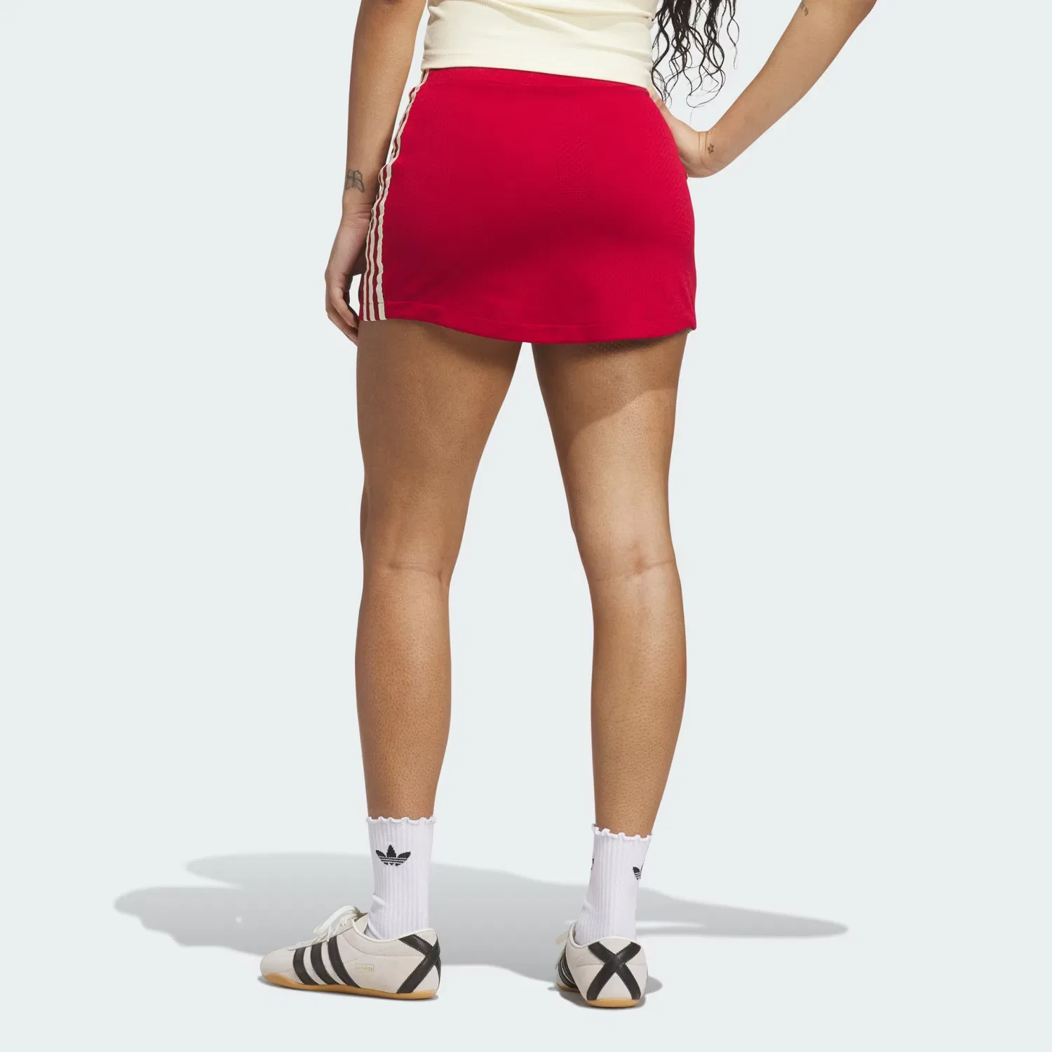 Женская юбка из сетки с внутренними шортами Adidas Originals, Team Victory Red — фото 2