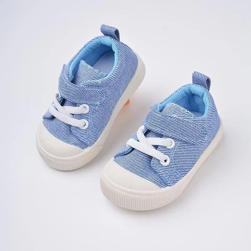 Детские кеды для мальчиков и девочек с принтом Zonkacen, Light Blue — фото 2