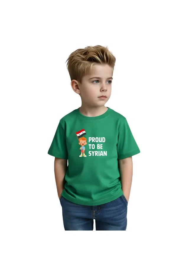 Футболка с коротким рукавом для мальчиков Syria Printshop4Me, зеленый — фото 3