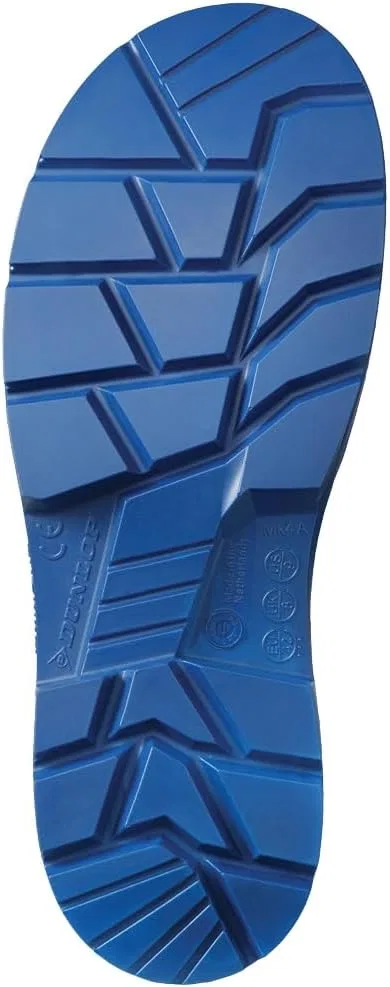 Рабочие ботинки DUNLOP FoodPro Purofort Multigrip для мужчин и женщин - Водонепроницаемые, со стальным носком - Утепленные/с подкладкой - Химически стойкие и противоскользящие - Сине-белые - Размеры 36-49 — фото 4