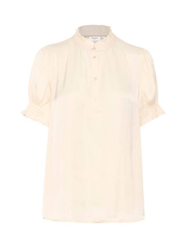 

Veeni топ с высоким воротником и короткими рукавами Saint Tropez, Vanilla Custard