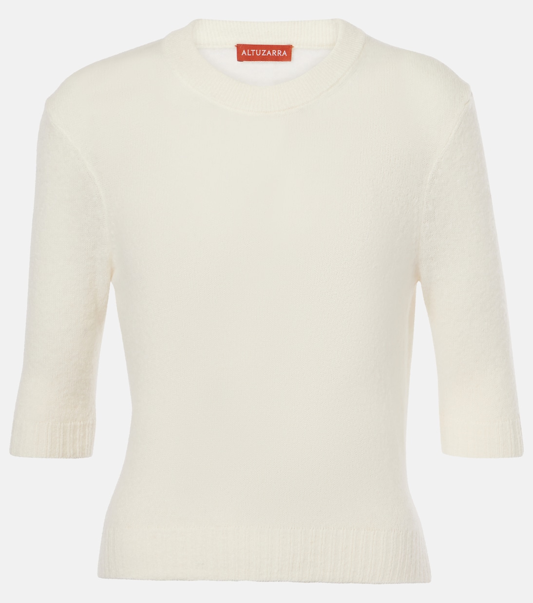 

Топ из смеси шерсти и альпаки Altuzarra, слоновая кость