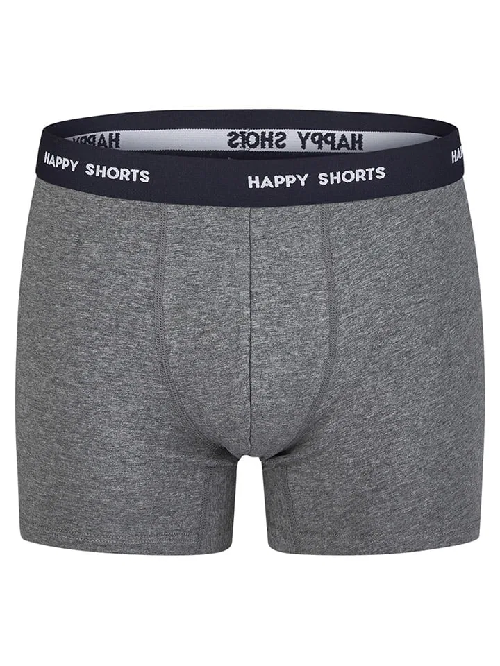 Боксеры набор 2 шт, Happy Shorts, темно-синий/серый — фото 2