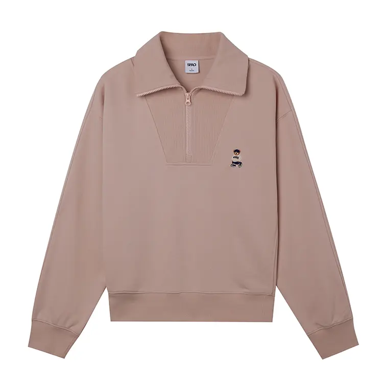 

Свитшот женский с лацканом Lapel Moderate SPAO, светло-розовый