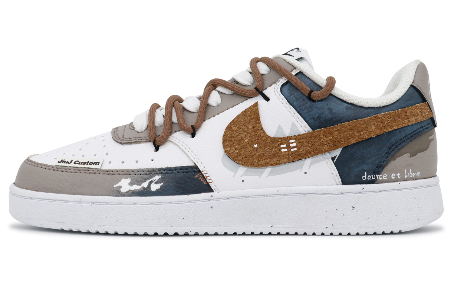 

Кроссовки Nike Court Vision 1 Skateboarding Shoes Men Low-top Black Bleu, цвет Mulberry tree shadow