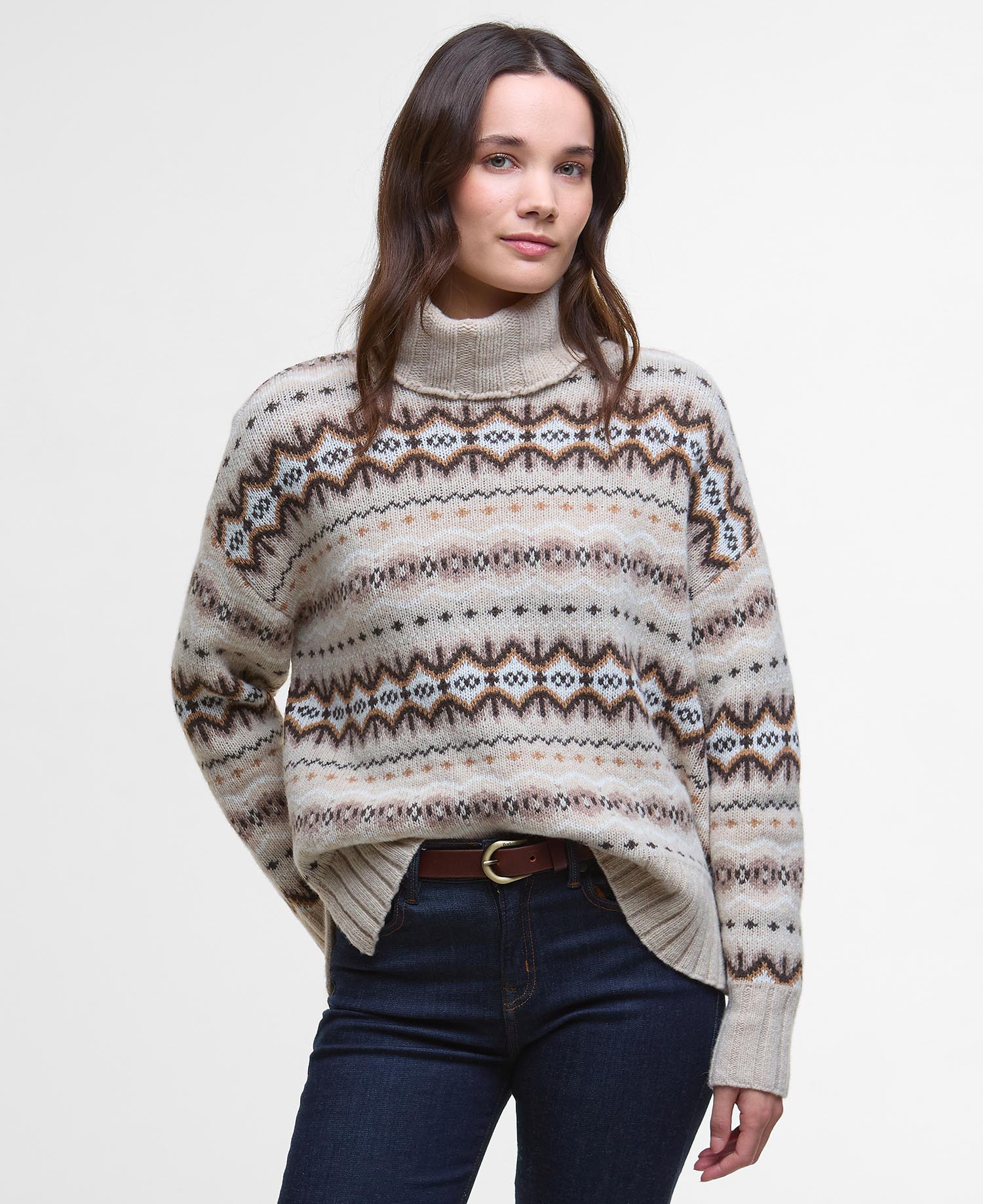 

Джемпер Barbour Helen Fair isle Roll-Neck, Birch Multi