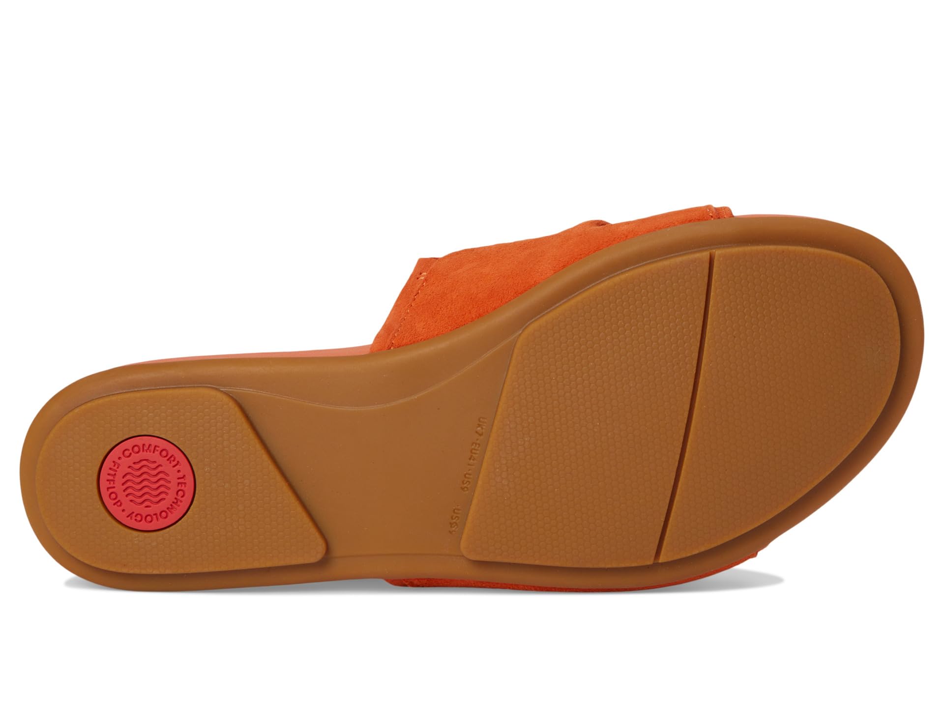 Сандалии FitFlop Gracie Soft-Twist Suede Slides, цвет Satsuma — фото 3