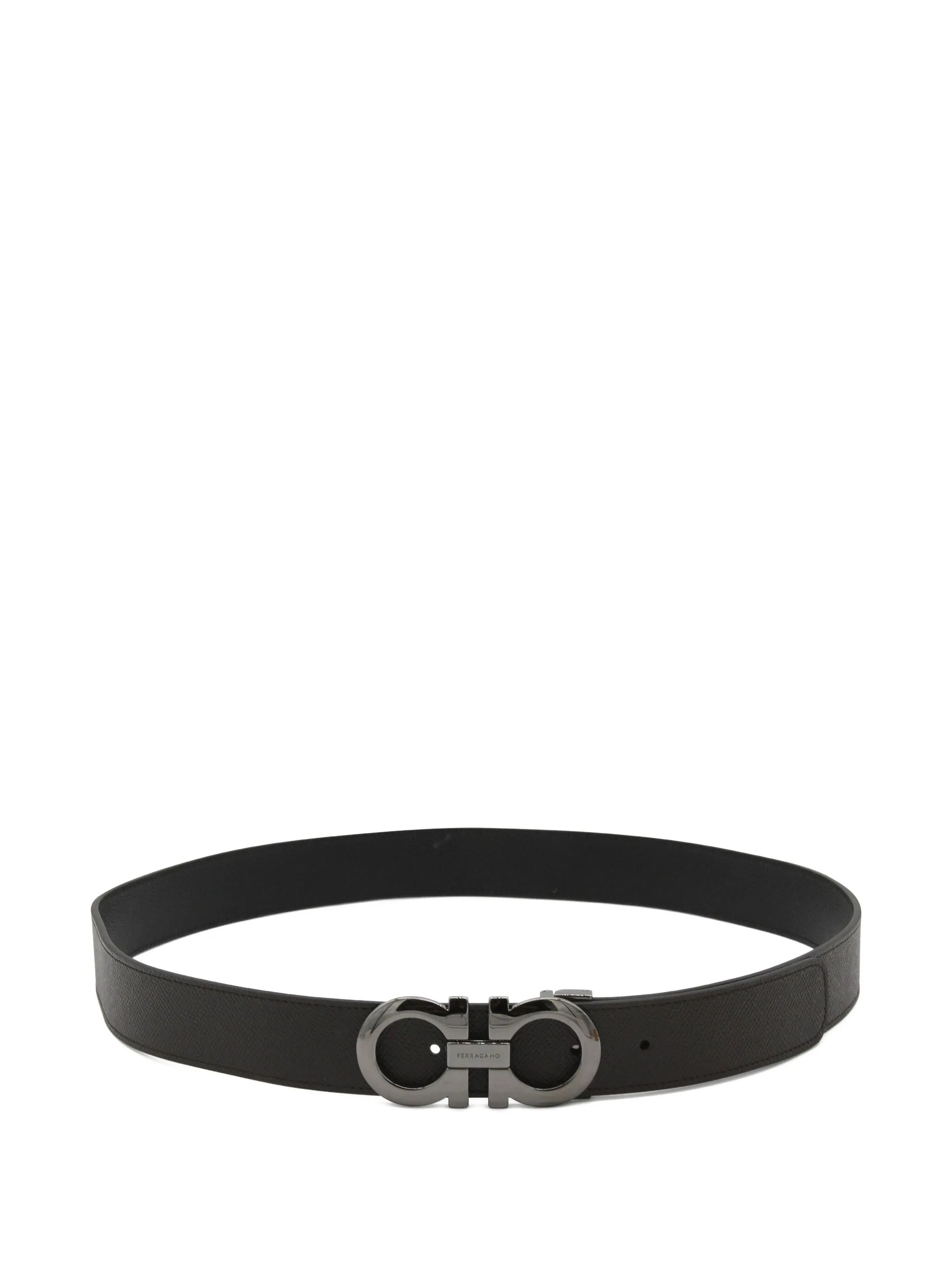 

Пояс с детализированным логотипом Gancini Ferragamo, черный