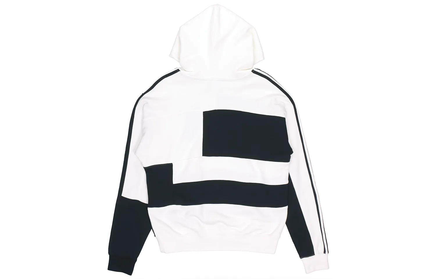 Adidas Originals Толстовка с капюшоном ASYMM BLOCK мужская черно-белая — фото 3