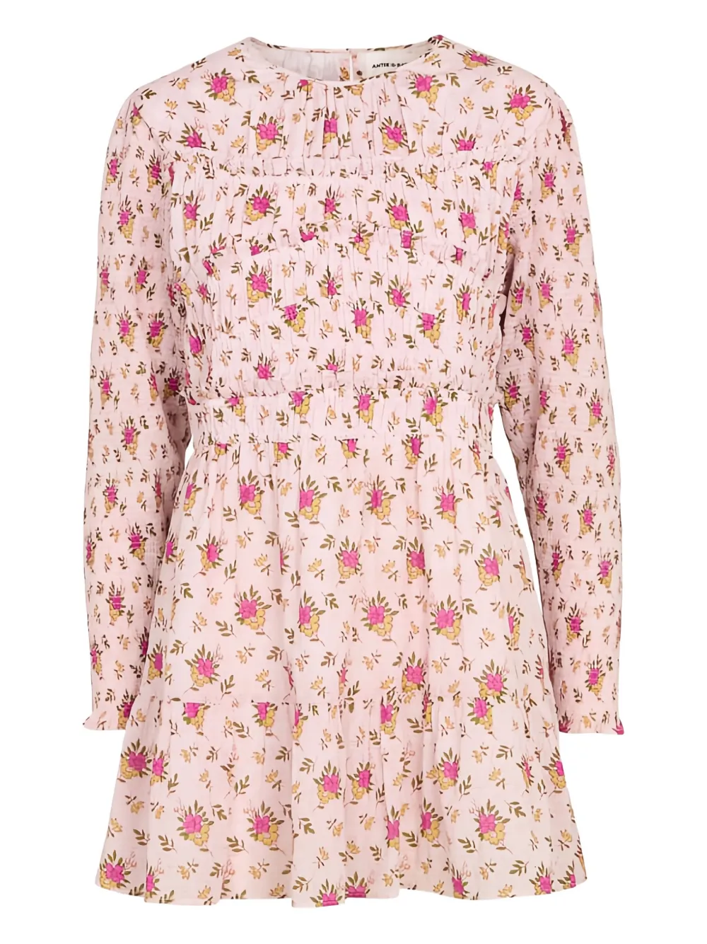 

Платье с цветочным принтом и присборкой Antik Batik, розовый