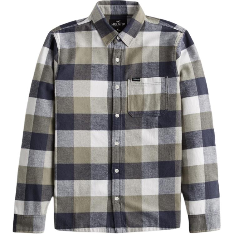 

Hollister Рубашка мужская оливковая в клетку