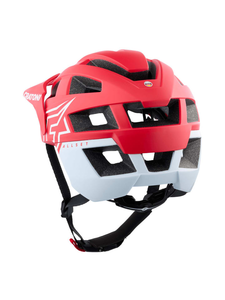 

Cratoni Велосипедный шлем MTB AllSet Pro в красно-белом матовом исполнении