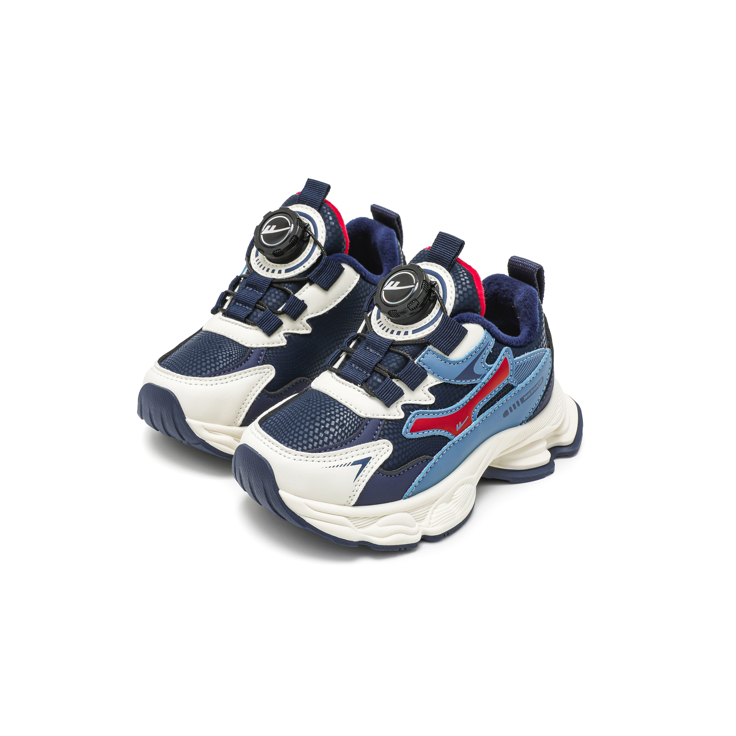 Детские кроссовки Waterproof And Slip Resistant WARRIOR, черный/темно-серый/розовый (fleece-lined) — фото 4