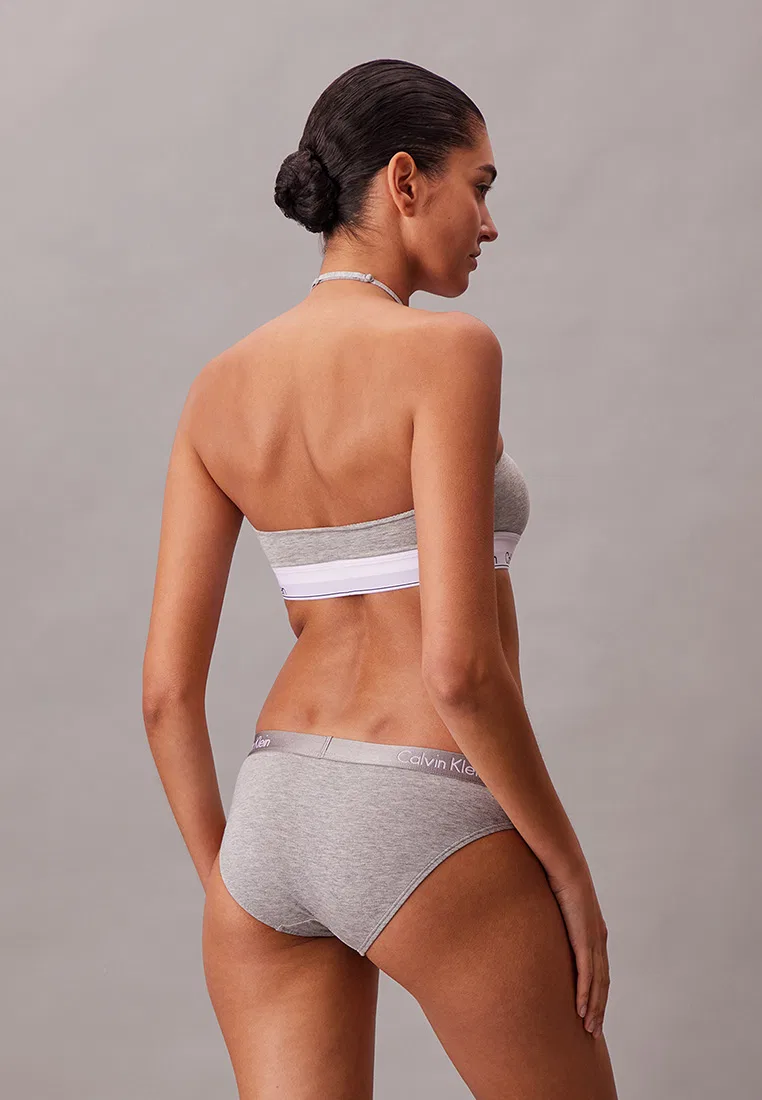 Бюстгальтер-бралетт, на тонких бретелях, Calvin Klein Underwear, серый — фото 2