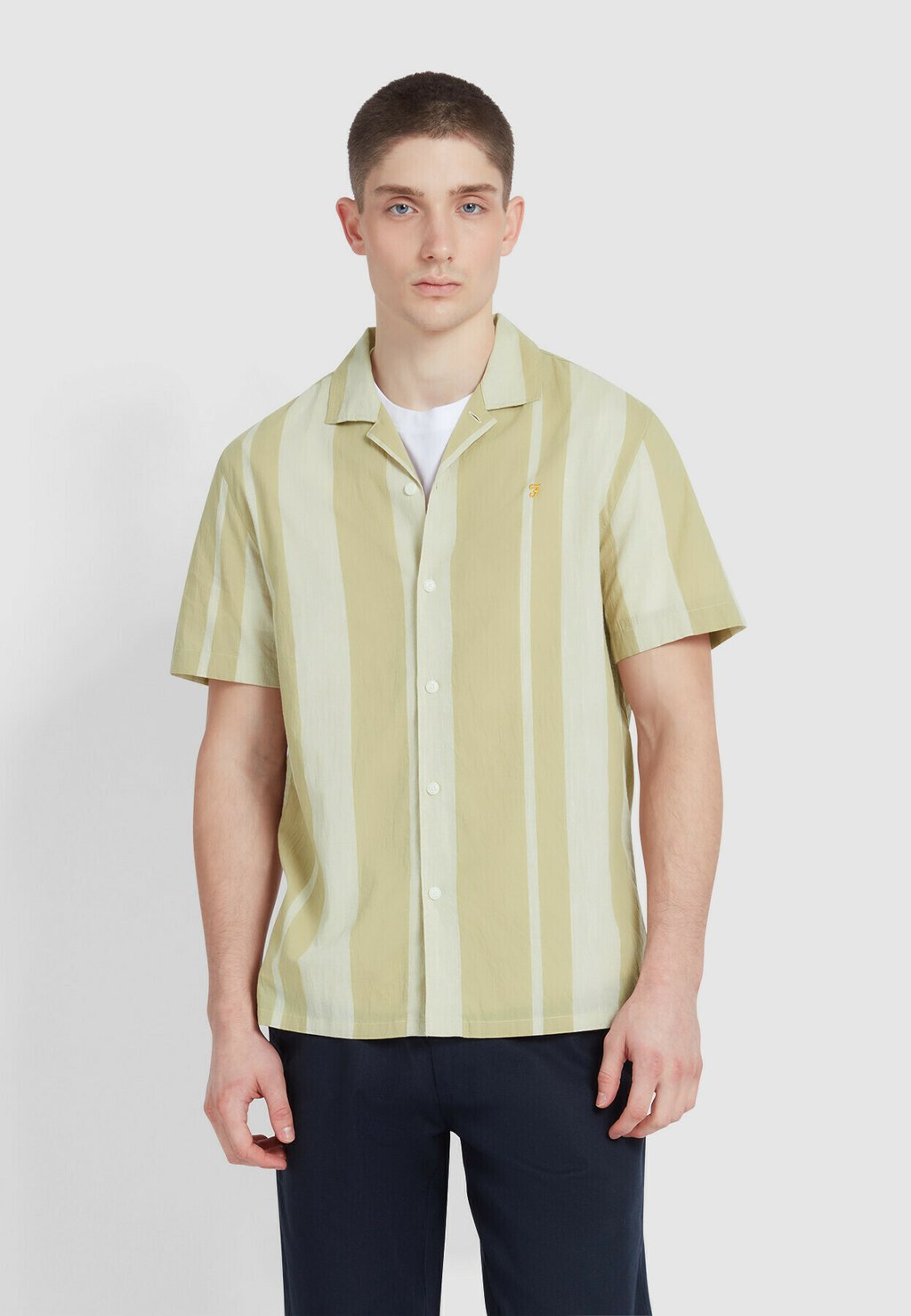 

Рубашка ALSTON SHORT SLEEVE STRIPE SHIRT Farah, коричневый