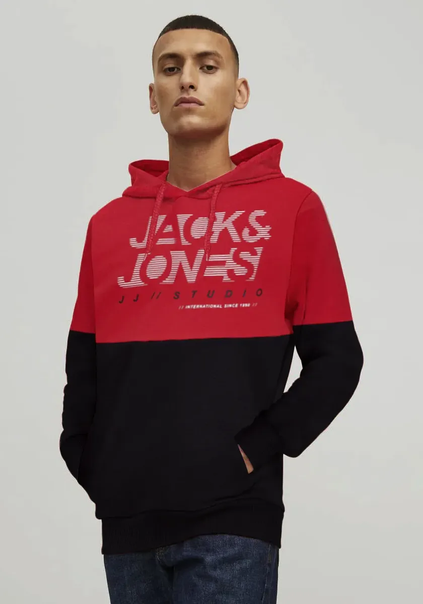 

Толстовка Jack & Jones с капюшоном "JJ JJMARCO SWEAT HOOD", красный