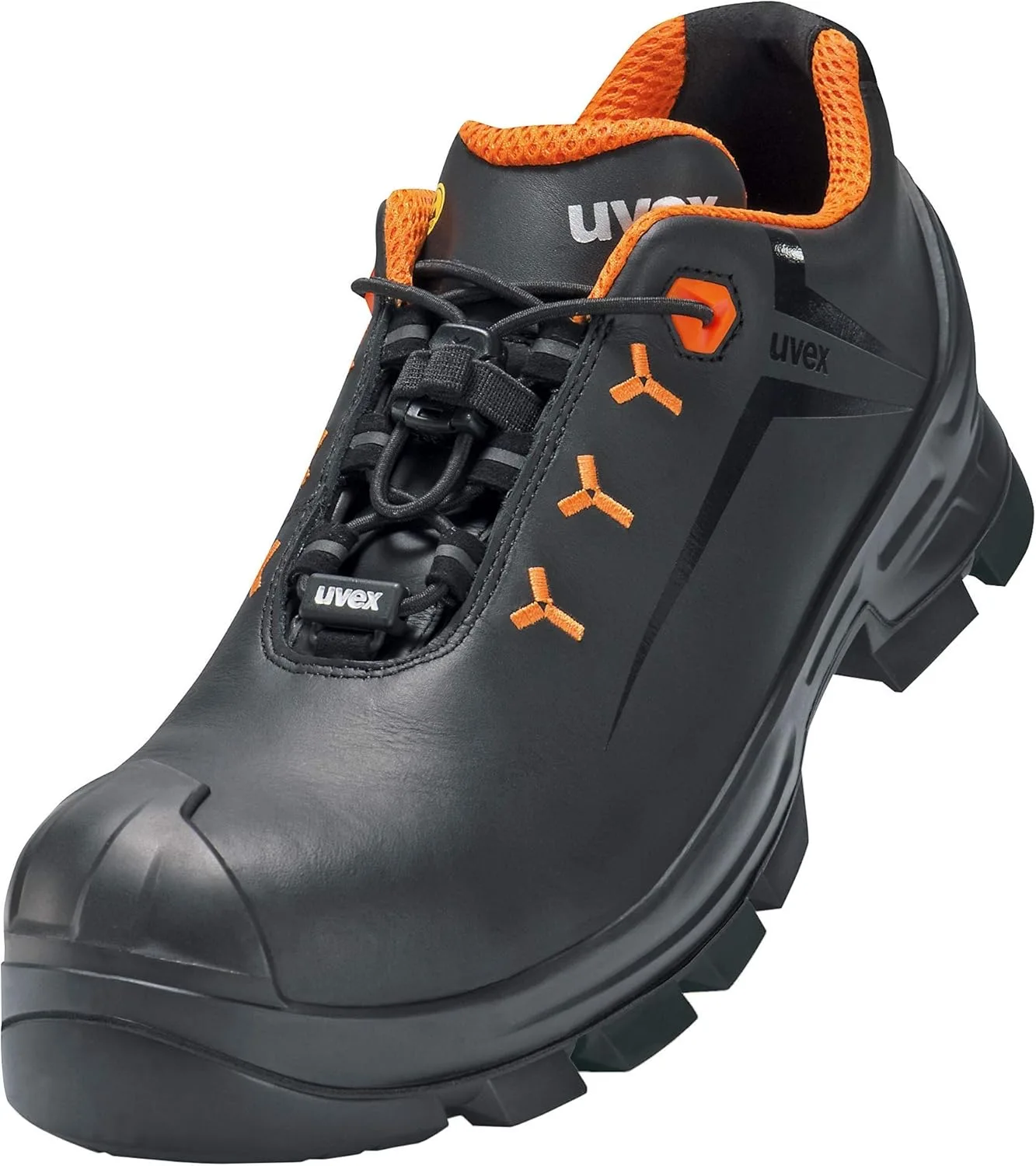Защитные ботинки Uvex 2 Vibram S3 для мужчин и женщин, черный/оранжевый