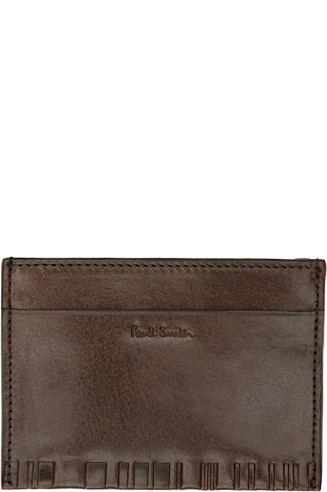 

Визитница из коричневой кожи Shadow Stripe Paul Smith