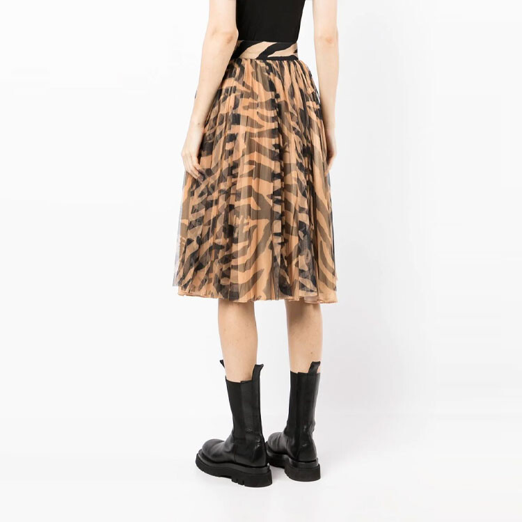 Юбка длинная Off-White Zebra-print, коричневый — фото 3
