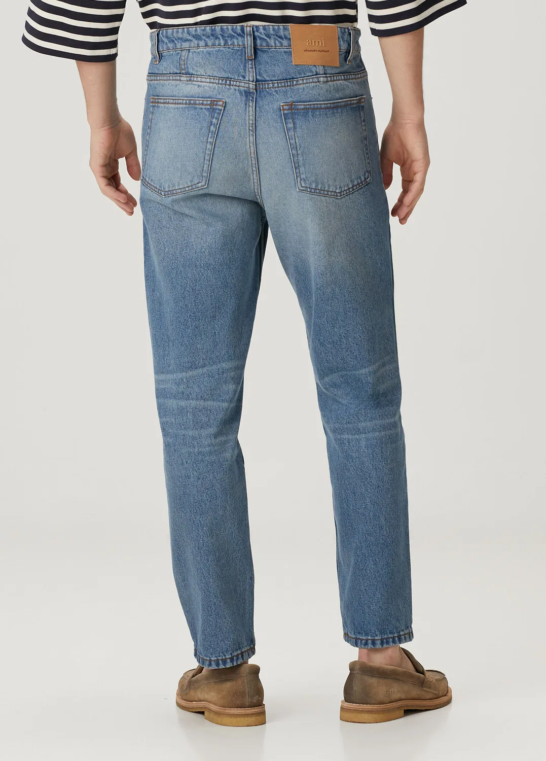 Джинсы Tapered Fit Ami Paris, mavi — фото 3
