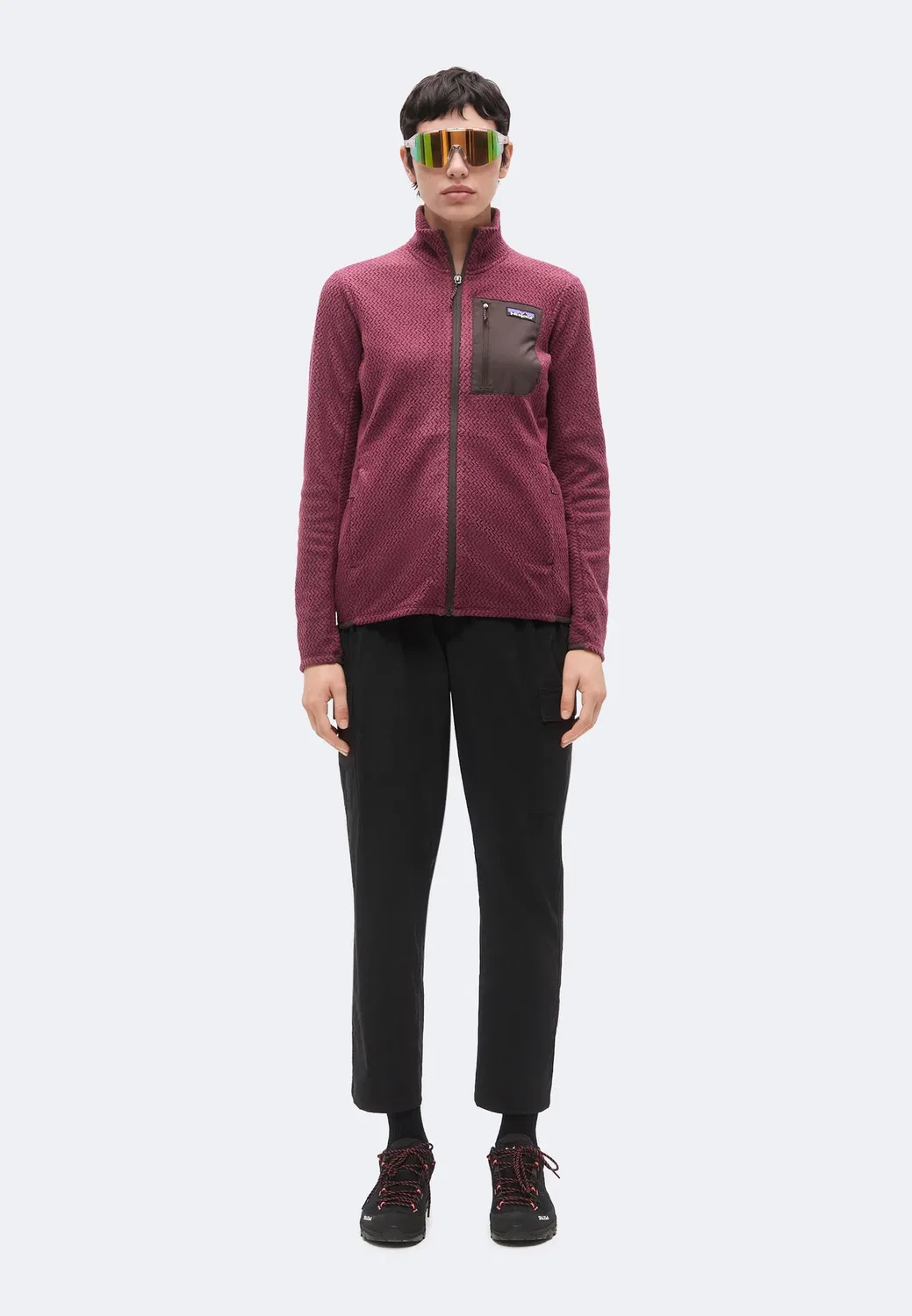Куртка R1 air - флисовая Patagonia, Berry Fig — фото 2