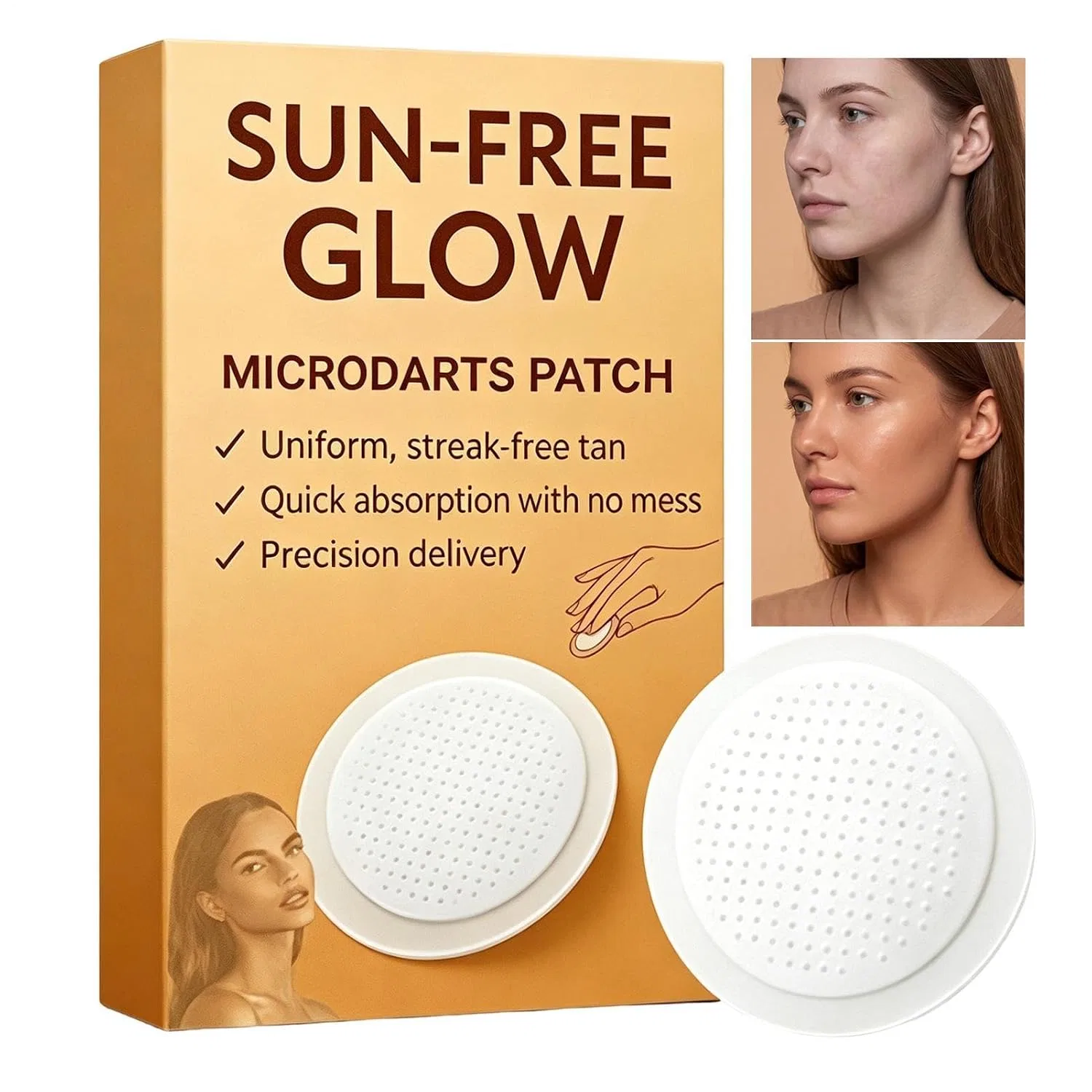 Патчи для загара Microneedle, 7 шт, Generisch