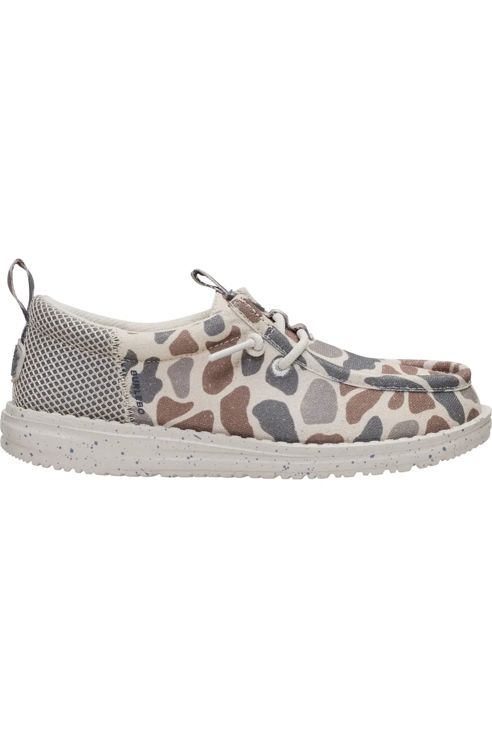 Детские кеды слипоны на мягкой подошве Wally Funk Burlebo Hey Dude, Taupe/Camo — фото 3