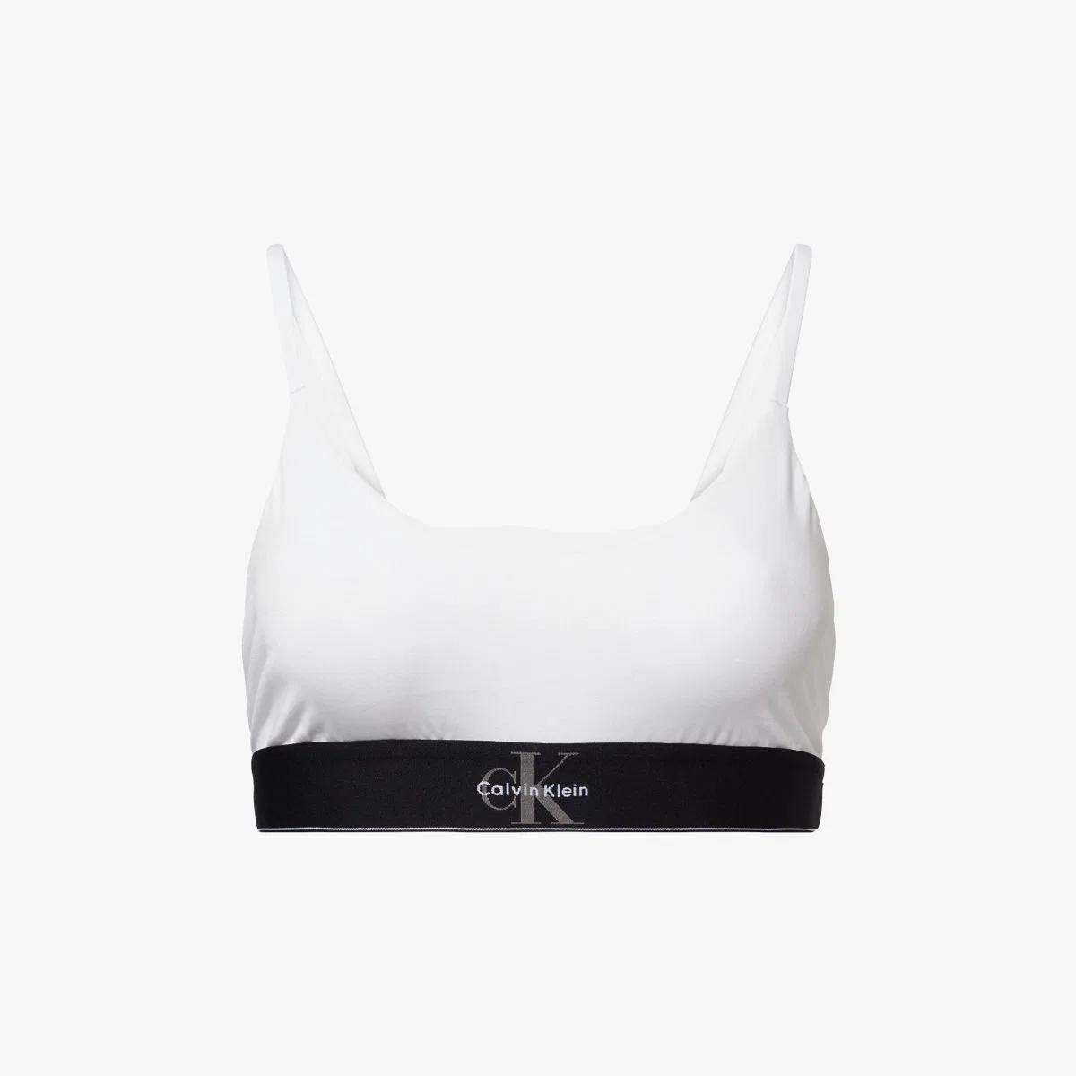 Бюстгальтер-топ из эластичной микрофибры с графическим монограммом Calvin Klein, белый