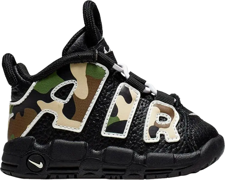 

Кроссовки Nike Air More Uptempo QS TD 'Camo', черный
