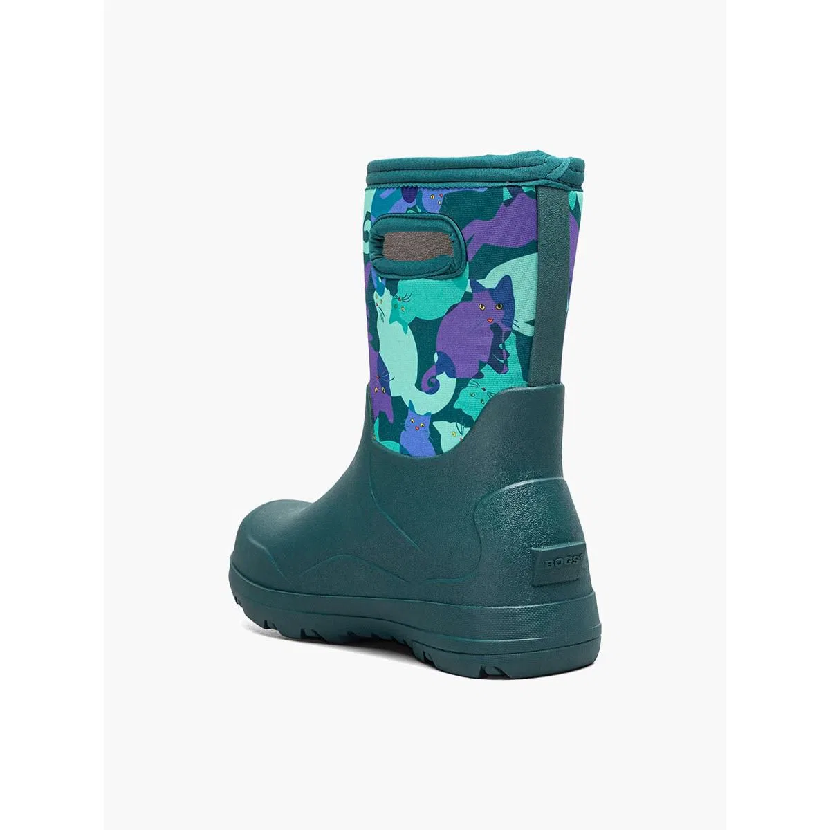 Детские сапоги для девочек водонепроницаемые Bogs York Seamless Catmo, Teal Multi — фото 3