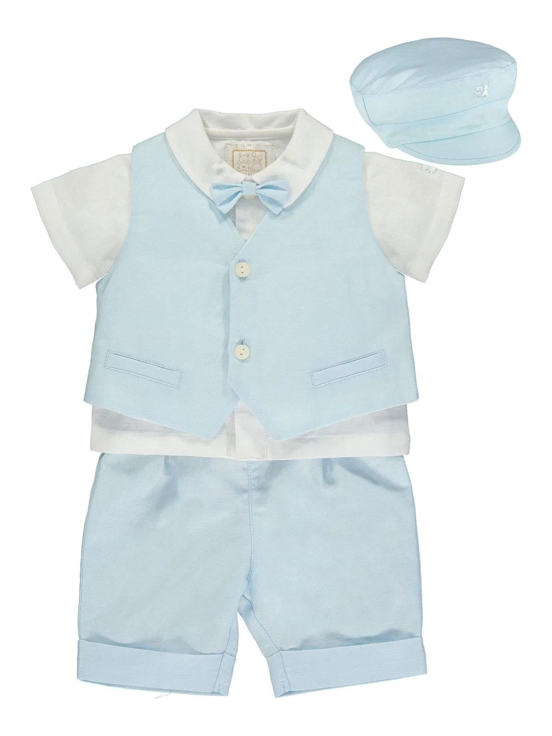 Комплект из шорт, рубашки и панамы Emile Et Rose, голубой — фото 2
