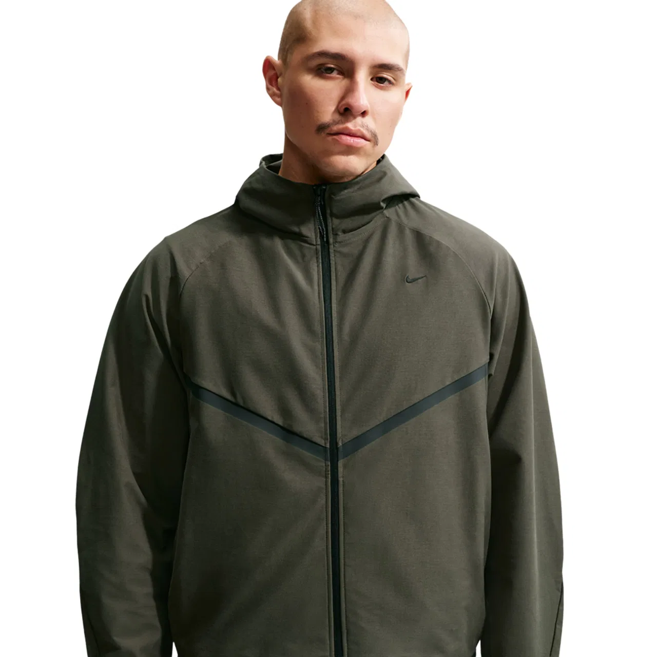 Мужская куртка Tech Shori Knit Full-Zip Nike, цвет Black/Cargo Khaki — фото 3
