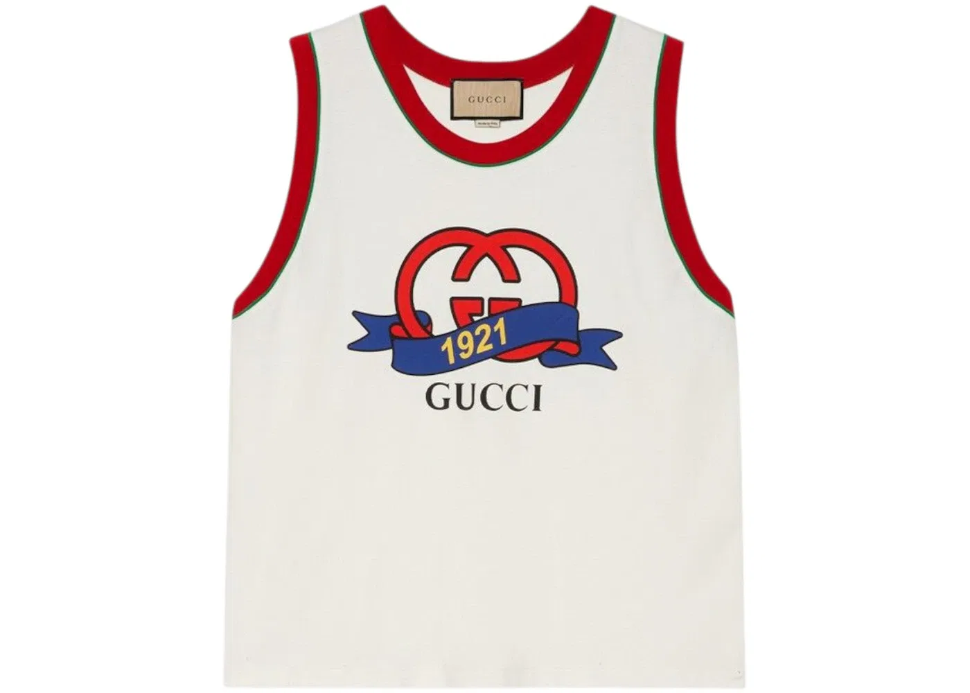 Мужской топ-майка с принтом Interlocking G 1921 Gucci, White