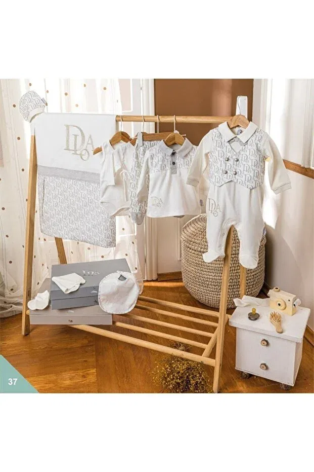 Детский комплект одежды для мальчиков с принтом Babydola, Gray — фото 3