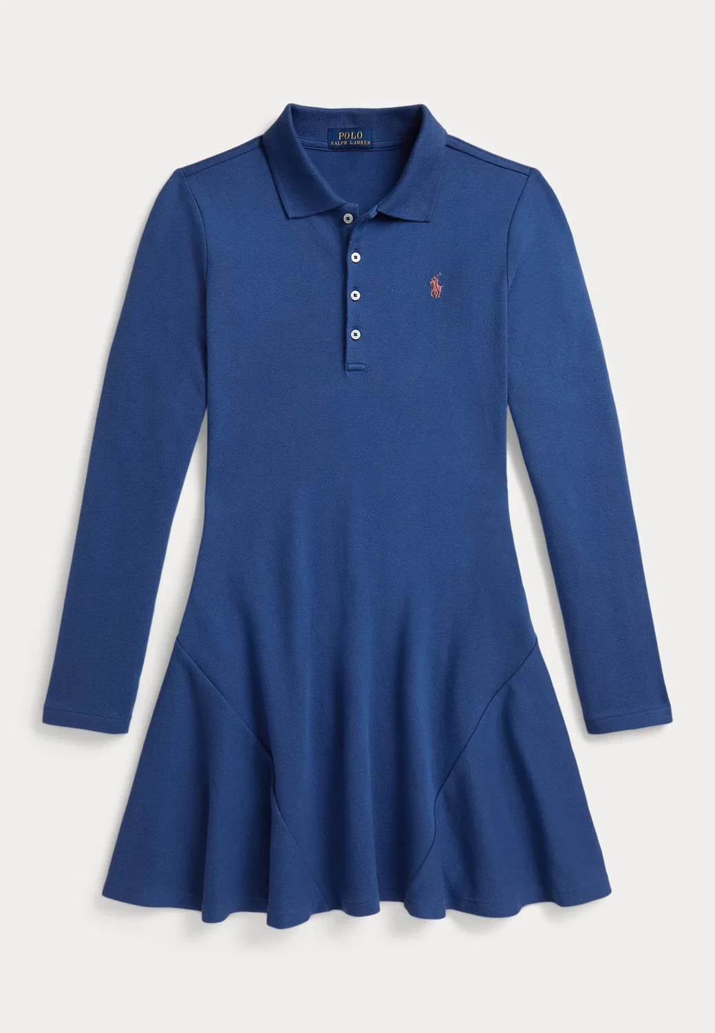 Платье-Поло из эластичной сетки, размер 7-14 лет - повседневное платье Polo Ralph Lauren, Dusty Azure