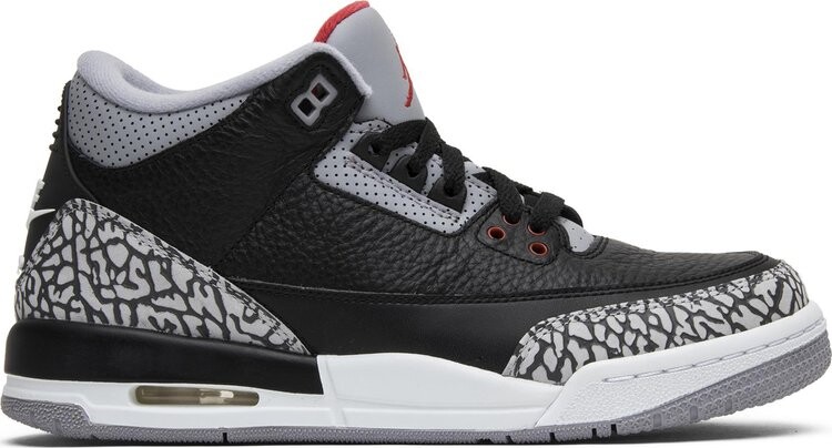 

Кроссовки Air Jordan 3 Retro OG BG Black Cement 2018, черный