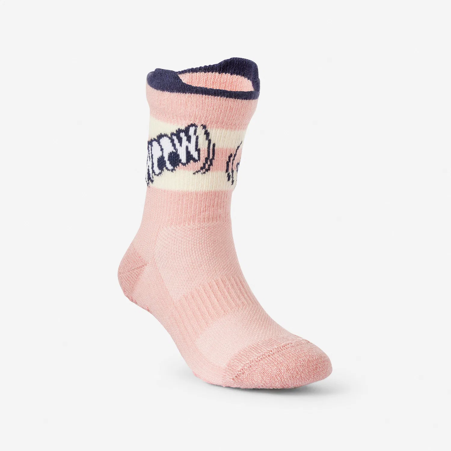 Детские носки для занятий спортом с противоскользящим покрытием Turnsocken Kinder 600 Decathlon, Blasspink Ungefarbt Stahlblau