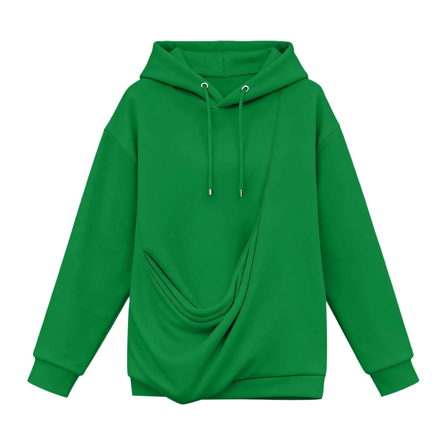 Женский худи с карманом-кенгуру Cat Hoodie, green — фото 3