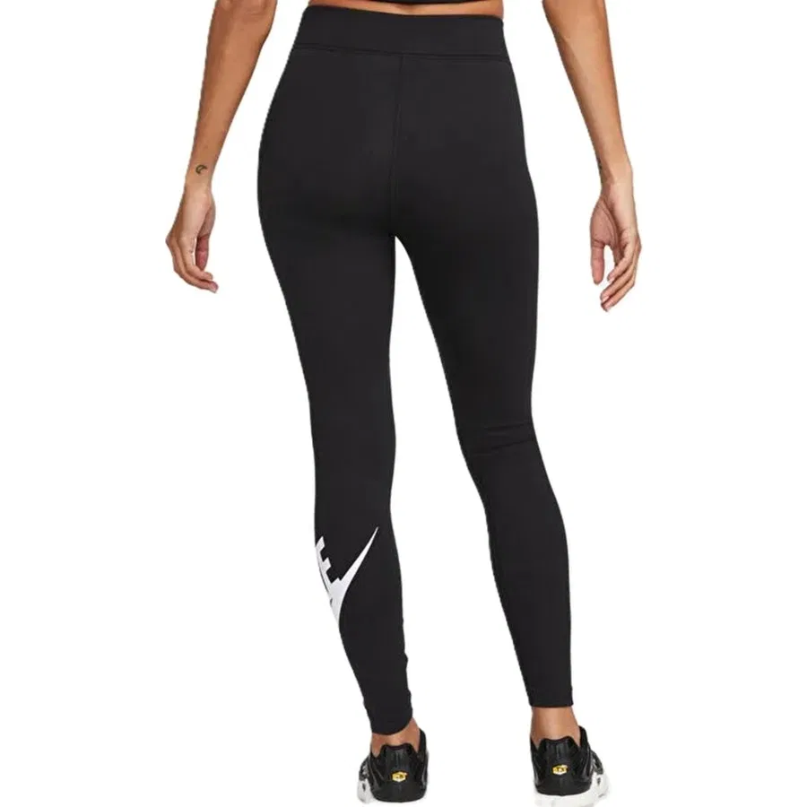 Женские леггинсы с высокой посадкой с принтом High-Waisted Graphic Nike, Черный — фото 2