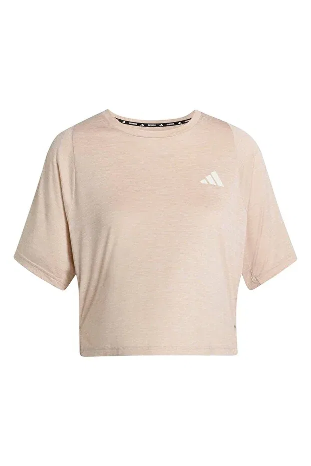 Женская футболка спортивная хлопковая Adidas, Beige — фото 4