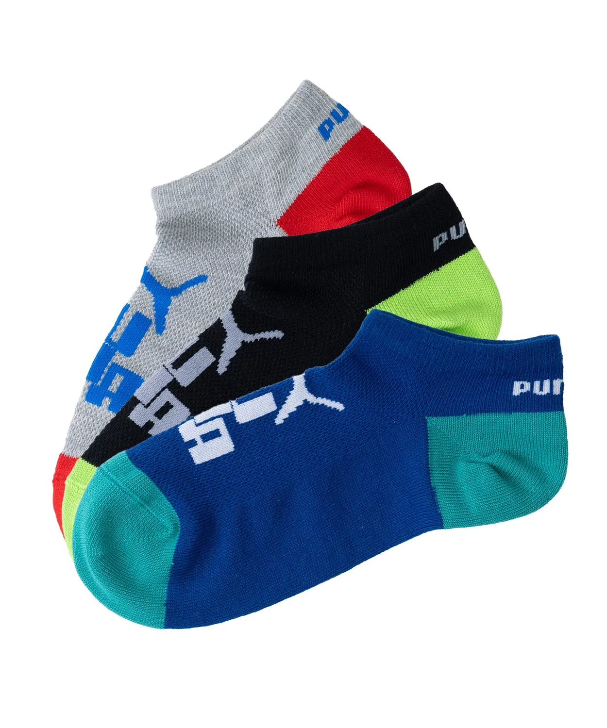 Детские носки с брендовым логотипом, комплект из 3 пар, 19-23 см PUMA, Multi