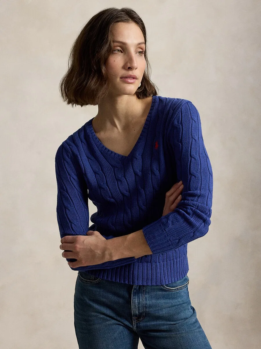 Свитер Polo Ralph Lauren цвета горечавки — фото 2