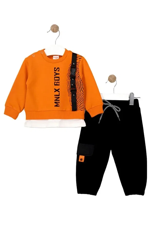 Детский зимний спортивный комплект для мальчиков базовый Miniloox Dear Enika, Orange
