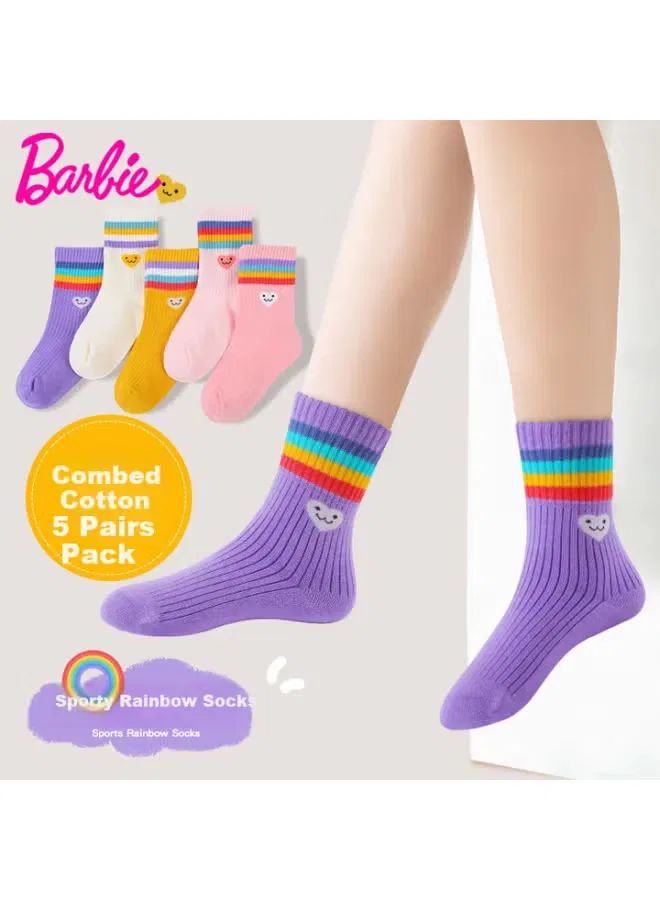Носки детские хлопковые для девочек Barbie