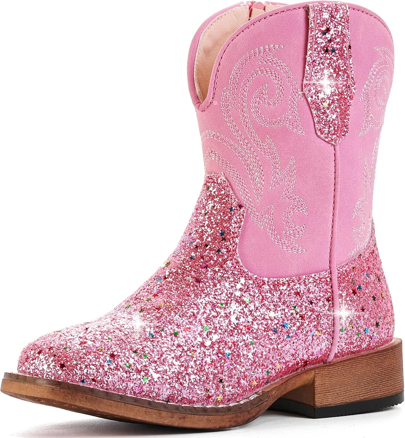 Детские сапоги для девочек с блестками Cowgirl Boots IUV KIDS, Soft Pink Glitter