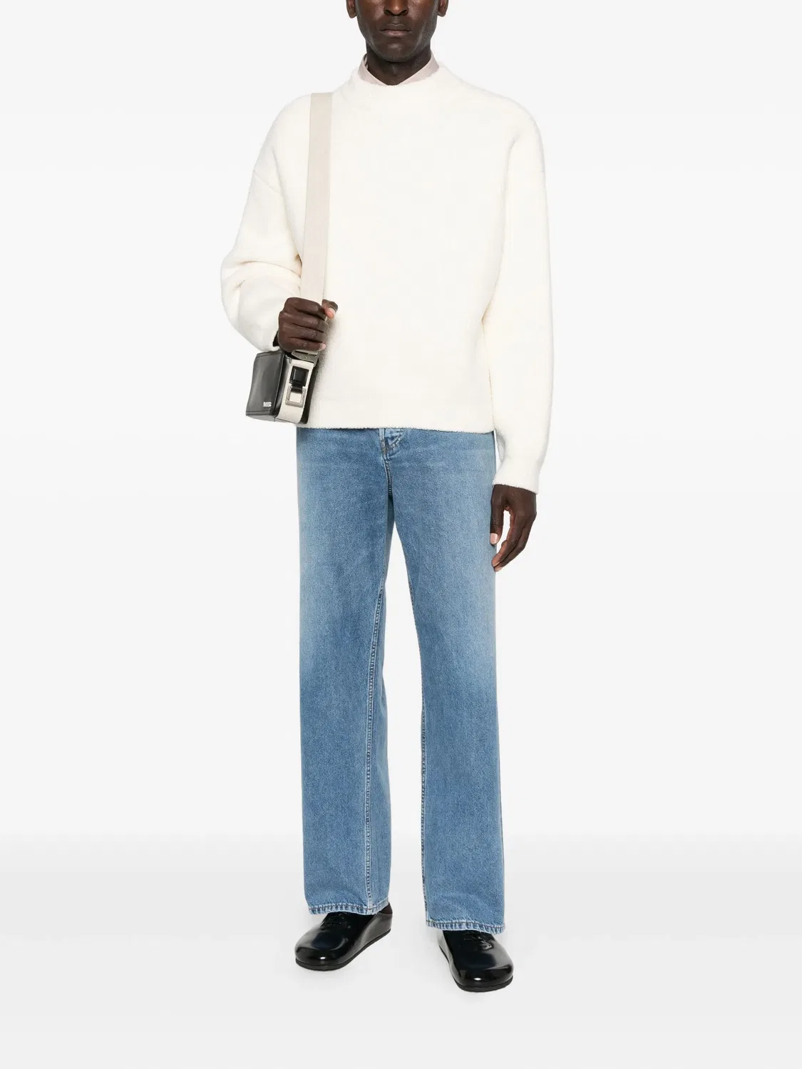 Свитер с круглым вырезом белого цвета Jacquemus, белый — фото 2