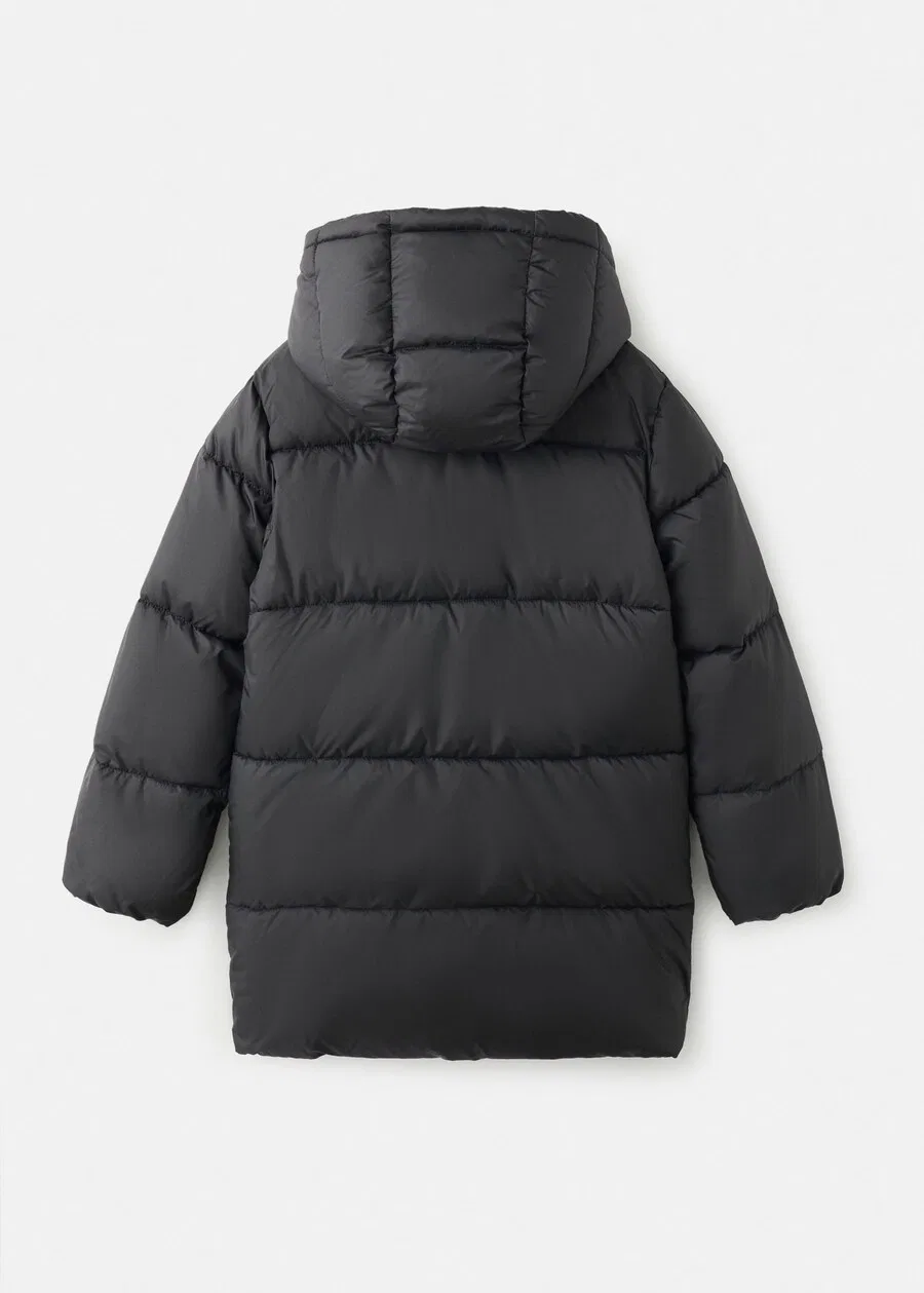 Детское пальто MANGO KIDS 'AMERLONG' черного цвета — фото 2