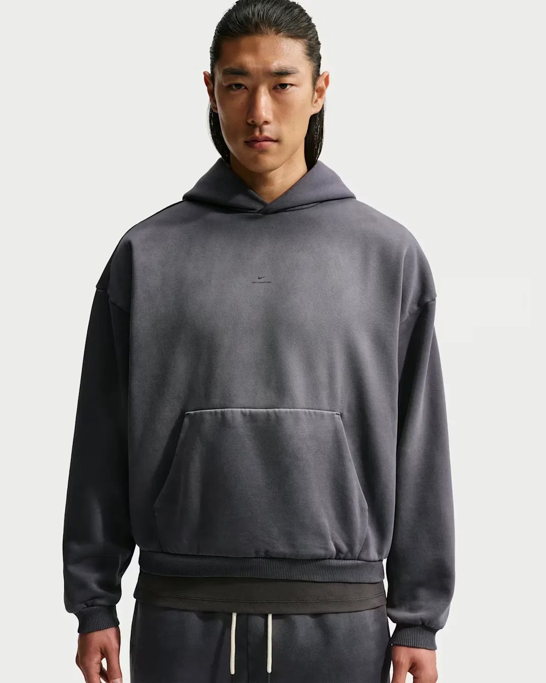 Мужская толстовка с капюшоном из плотной ворсистой ткани для баскетбола Nike Standard Issue, Black/Pale Ivory/Black
