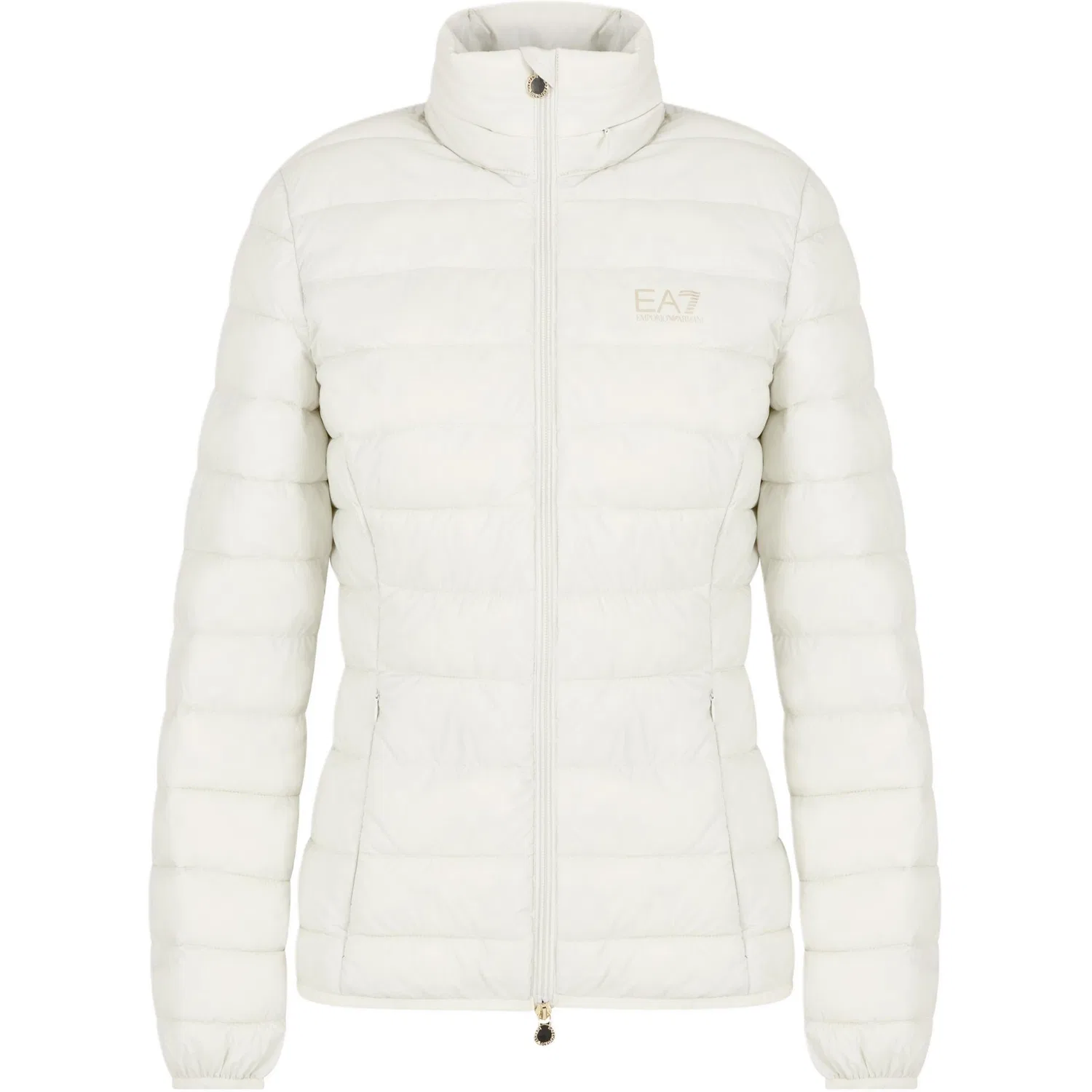 Женская куртка-пуховик с принтом Logo Printed Padded Jacket EMPORIO ARMANI, Белый