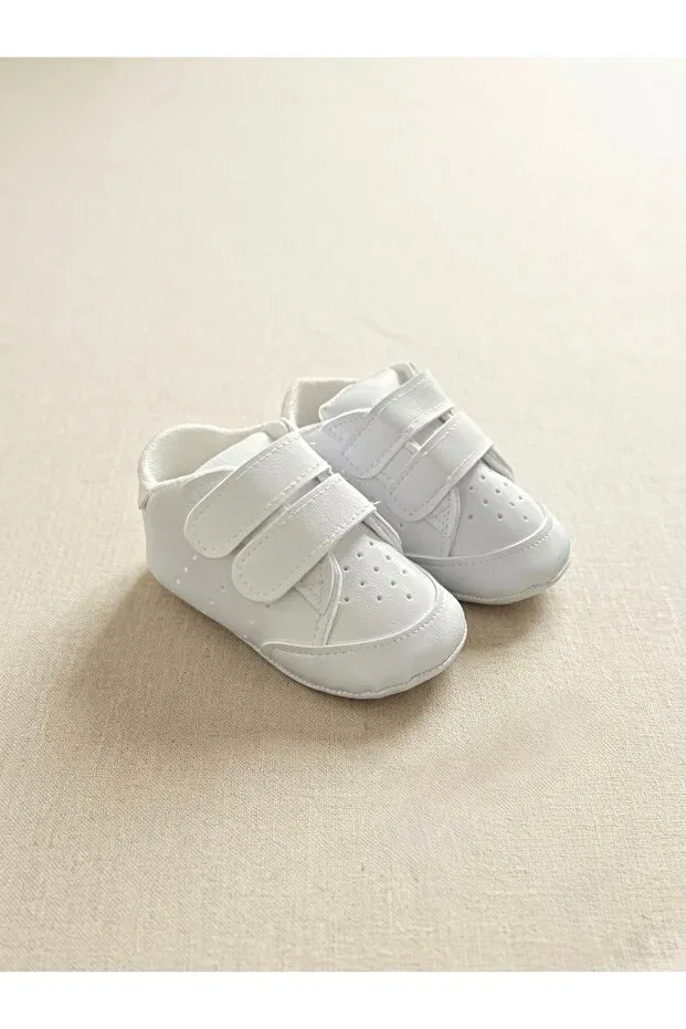 Детские ботинки для девочек кожаные Leather baby shoes Minissa Baby Kids, White — фото 3